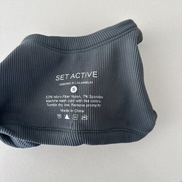 SET ACTIVE - Grey Power Hold Sports Bra - Picture 3 of 3